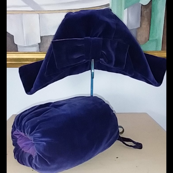 Child's Vtg Velvet Hat and Muff